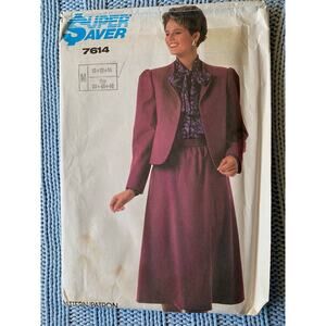 Simplicity 7614 Suit pattern puff sleeve